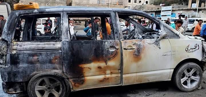 شركة الغاز في محافظة تعز  تكشف أسباب الحريق الذي وقع في محطة الجبل بوادي القاضي