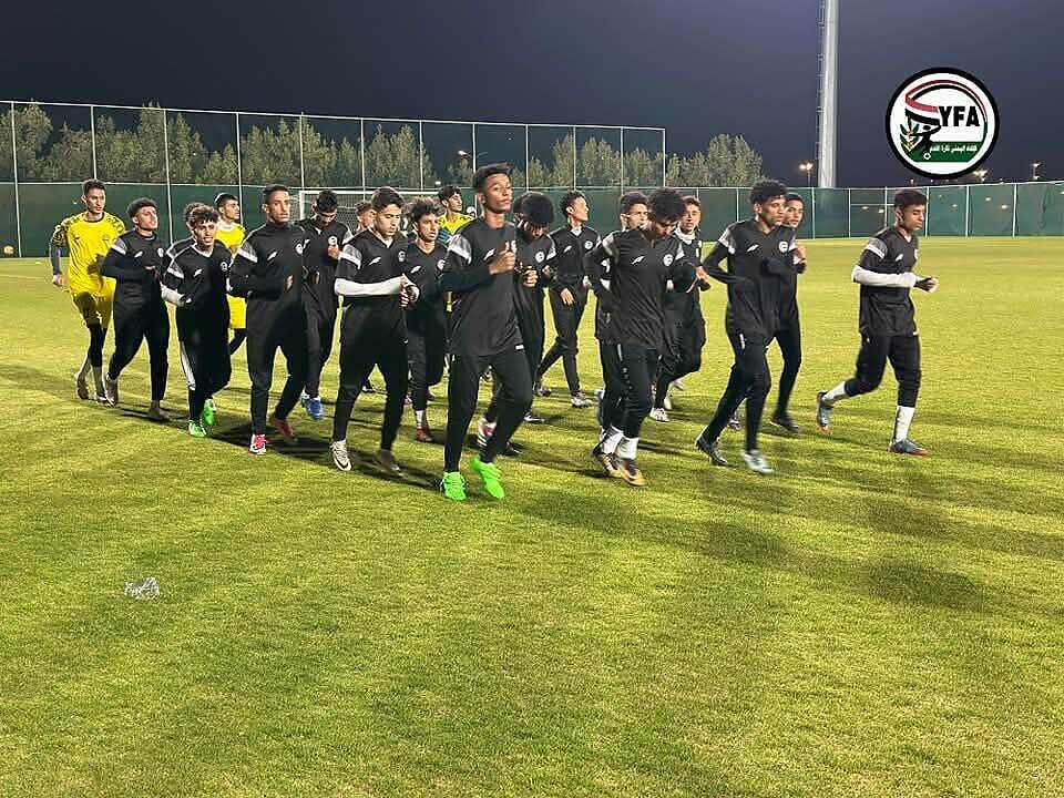 منتخب الناشئين يخوض مبارة ودية مع المنتخب الاسترالي في منطقة أبها في السعودية.