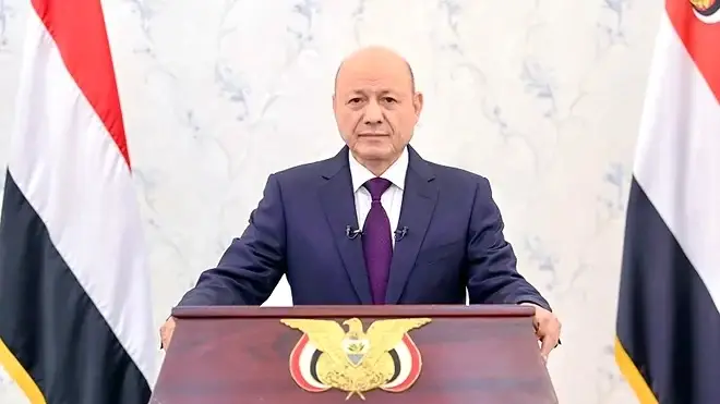 رئيس مجلس القيادة الرئاسي يطالب بدعم دولي لاستكمال تحرير الأراضي اليمنية