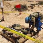 ‏مشروع ‎مسام يتلف 1,696 قطعة من المخلفات الحربية في مديرية غيل بن يمين