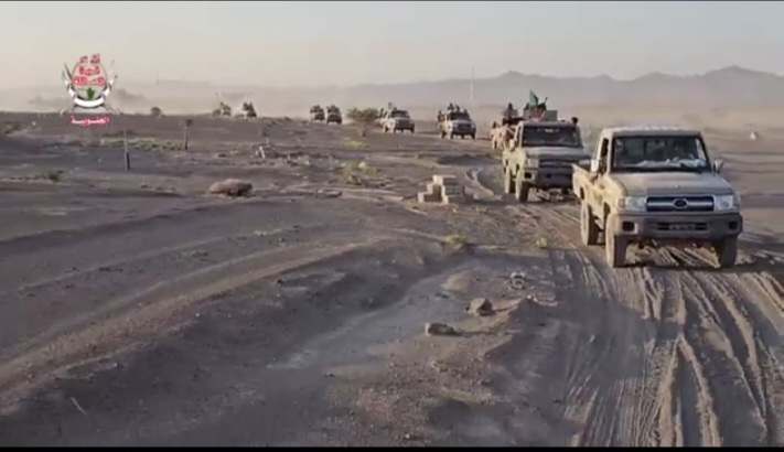 قوات العمالقة تنفذ مناورة قتالية بالذخيرة الحية في محافظة شبوة