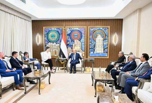 العليمي يبحث مع السفير الأميركي تصعيد الحوثيين والتهديدات البحرية المرتبطة بإيران